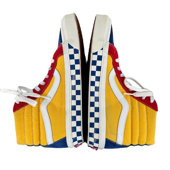 VANS SK8-HI 38 DX Anaheim Factory Skate Shoes Blue Yellow Red | Men 8 Women 9.5 - Picture 7 of 12